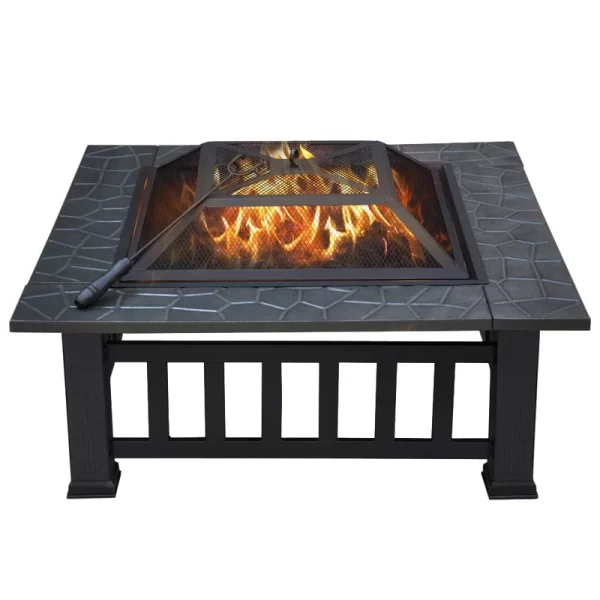 Steel Charcoal and Wood Burning Fire Pit